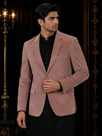 Classic Onion Pink Corduroy Coat