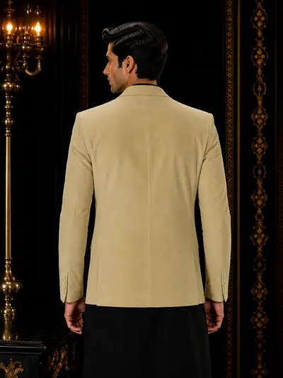 Classic Beige Corduroy Coat view 4