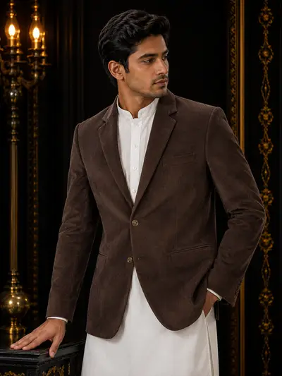 Rich Chocolate Corduroy Coat