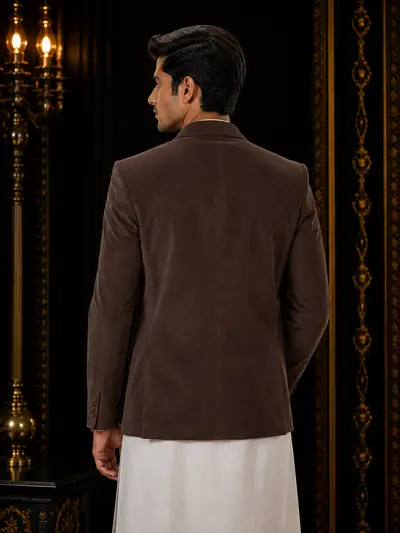 Rich Chocolate Corduroy Coat view 4