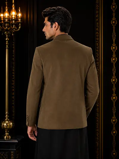 Classic Mocha Corduroy Coat view 4