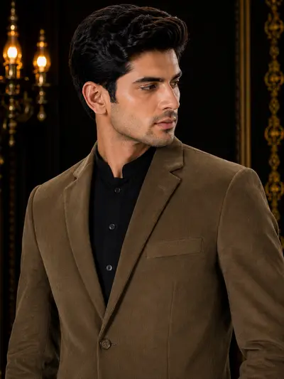 Classic Mocha Corduroy Coat view 2
