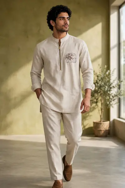Editorial Linen Kurta