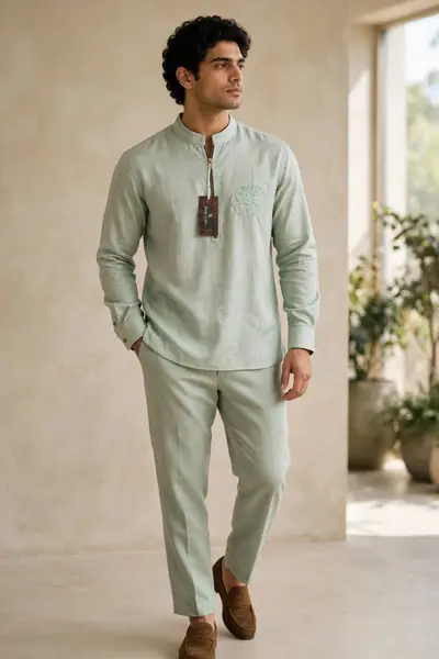 Sage Green Kurta Shirt