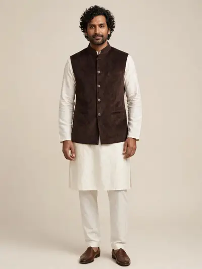 Corduroy Waistcoat - Dark Chocolate Brown