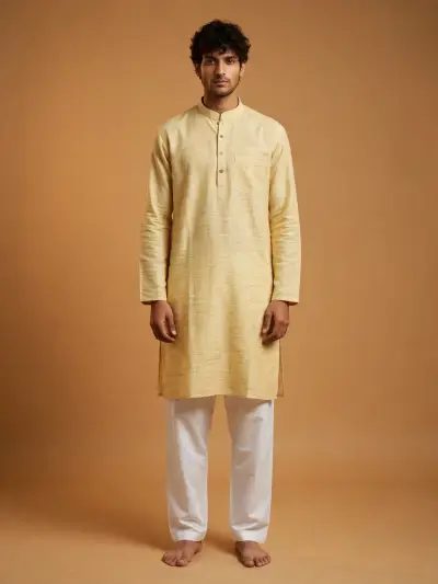 Print Kurta -  Slub Texture