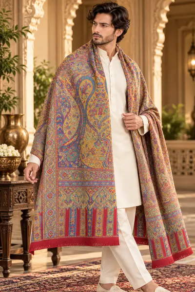 Shawl- Mustard Jewel (Kaani Jamawar)