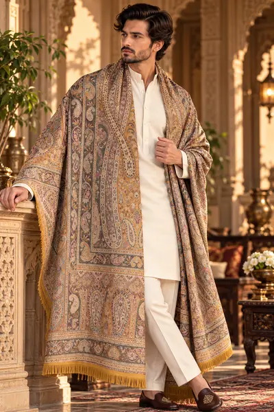 Shawl - Mustard Brown